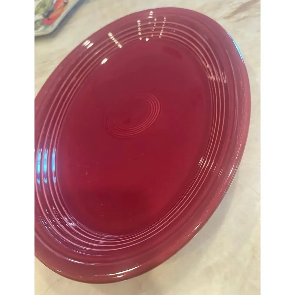 Fiesta ware oval platter claret